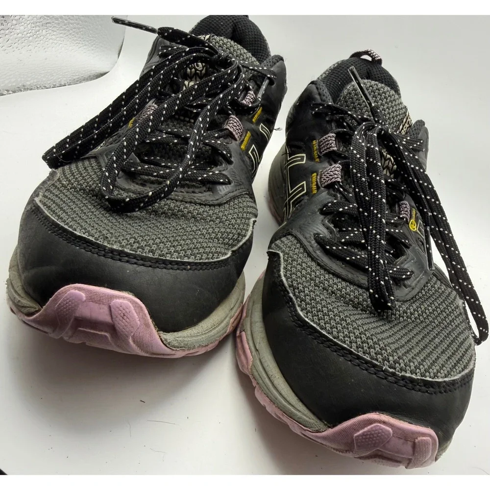 ASICS Gel-Venture 8 Trail Running Shoes Womens 7 Black Pink 1012A708 Good